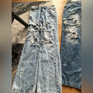 Wide leg jeans